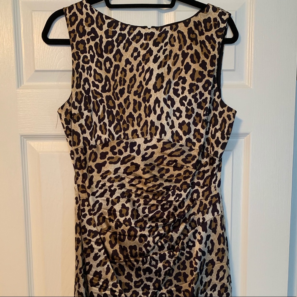 Cache Leopard Print Sheath Dress